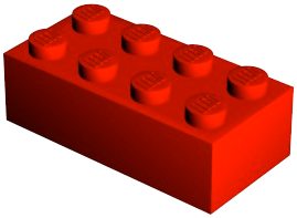 classic Lego Brick 2 times 4