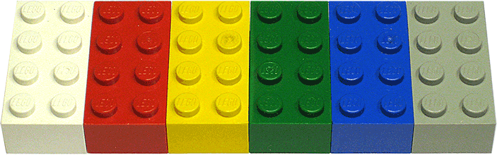 6 lego bricks combinations