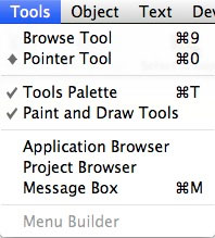 tools menu